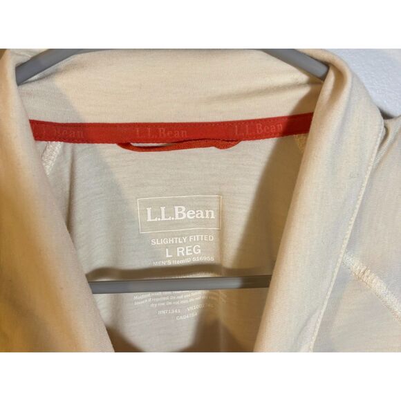 L.L.Bean Men’s L-Reg Slightly Fitted Short-Sleeve Striped Polo – Chest Pocket - Picture 3 of 5